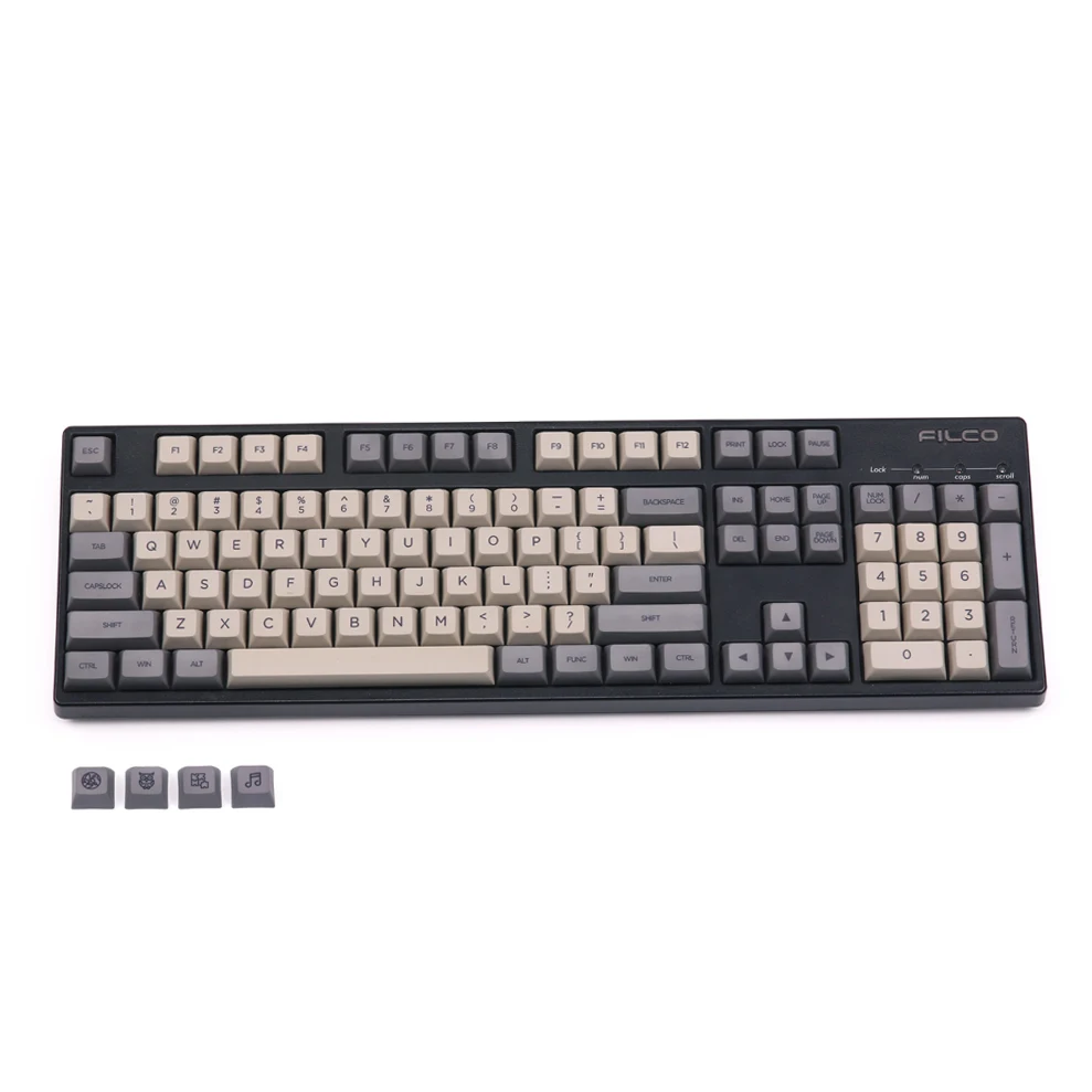 

Retro-Grey DSA keycap Dye-sub 108 keys for cherry mx mechanical keyboard