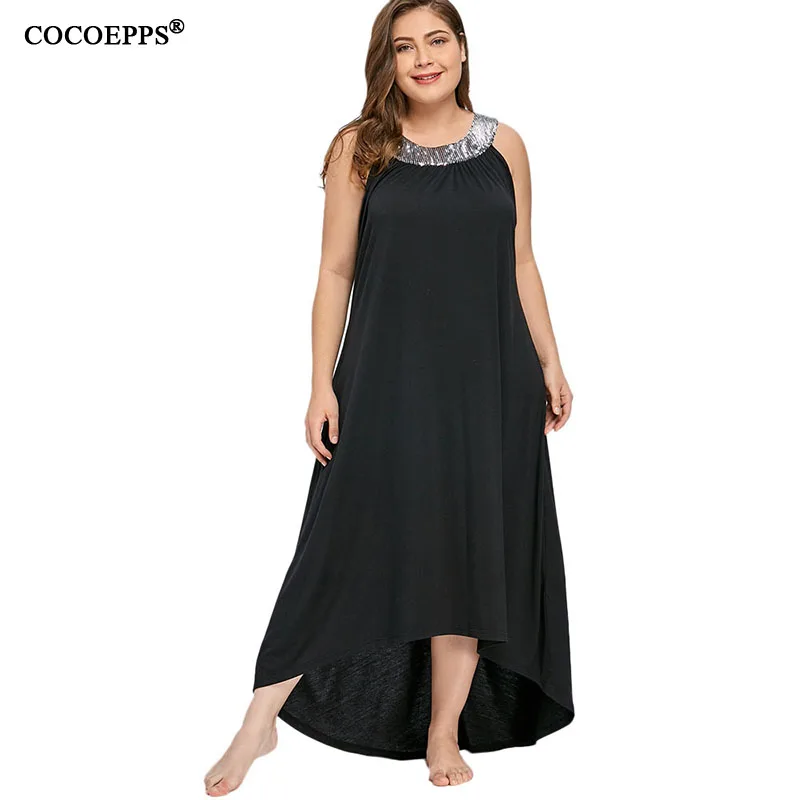 COCOEPPS Plus Size Women dress summer 2019 Sleeveless O Neck Cotton Dresses 4XL 5XL big Size Loose Sequin Casual Dress Vestidos
COCOEPPS Plus Size Women dress summer 2019 Sleeveless O Neck Cotton Dresses 4XL 5XL big Size Loose Sequin Casual Dress Vestidos
