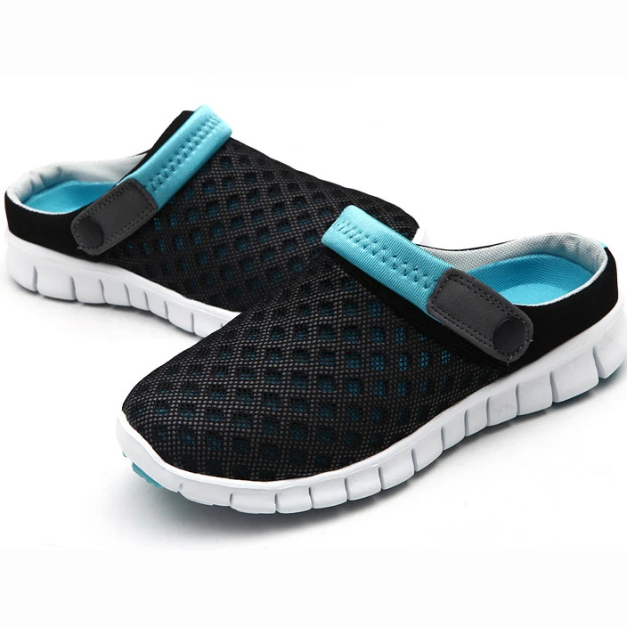 Men Summer Sandal Mesh Breathable Padded Beach Flip Flops Shoes Unisex Non-slip Light Lovers Sandals Homme Lazy Shoe