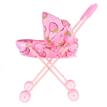 Pink Trolley Baby Stroller Foldable Pushchair Nursery Cart Bag Dolls Accessory Furniture Toy Baby Birthday Kids Gift -Strawberry
Pink Trolley Baby Stroller Foldable Pushchair Nursery Cart Bag Dolls Accessory Furniture Toy Baby Birthday Kids Gift -Strawberry