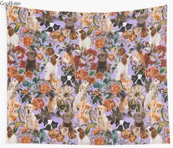 Dog and Floral Pattern Wall Tapestry Beach Towel Polyester Blanket Yoga Shawl Mat
Dog and Floral Pattern Wall Tapestry Beach Towel Polyester Blanket Yoga Shawl Mat