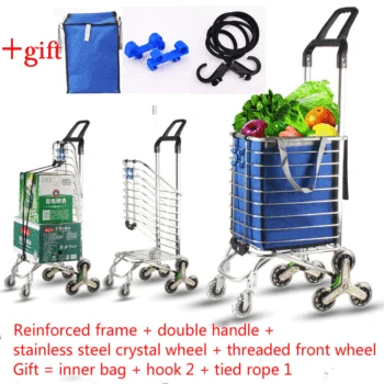 New Foldable Aluminum Alloy Shopping Cart Portable Climbing Trolley Luggage Cart Large Capacity Supermarket Shopping Cart
New Foldable Aluminum Alloy Shopping Cart Portable Climbing Trolley Luggage Cart Large Capacity Supermarket Shopping Cart