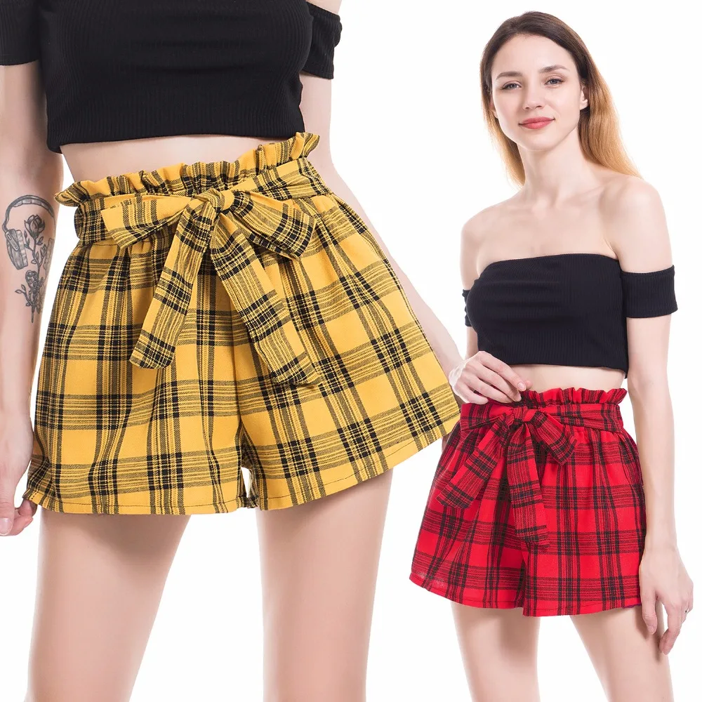 Fashion Cotton Checked Shorts Butterfly Tie Bandwidth Loose Casual Mini Women Lattice Shorts Size S-XL
Fashion Cotton Checked Shorts Butterfly Tie Bandwidth Loose Casual Mini Women Lattice Shorts Size S-XL