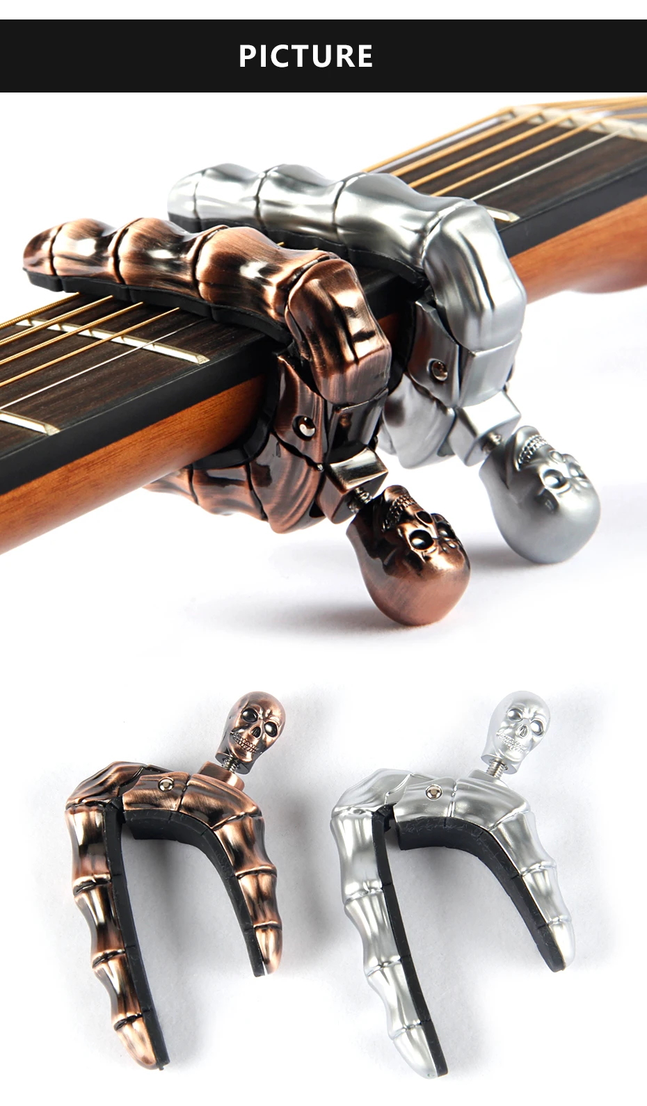 Skull Finger Screw Capo 6