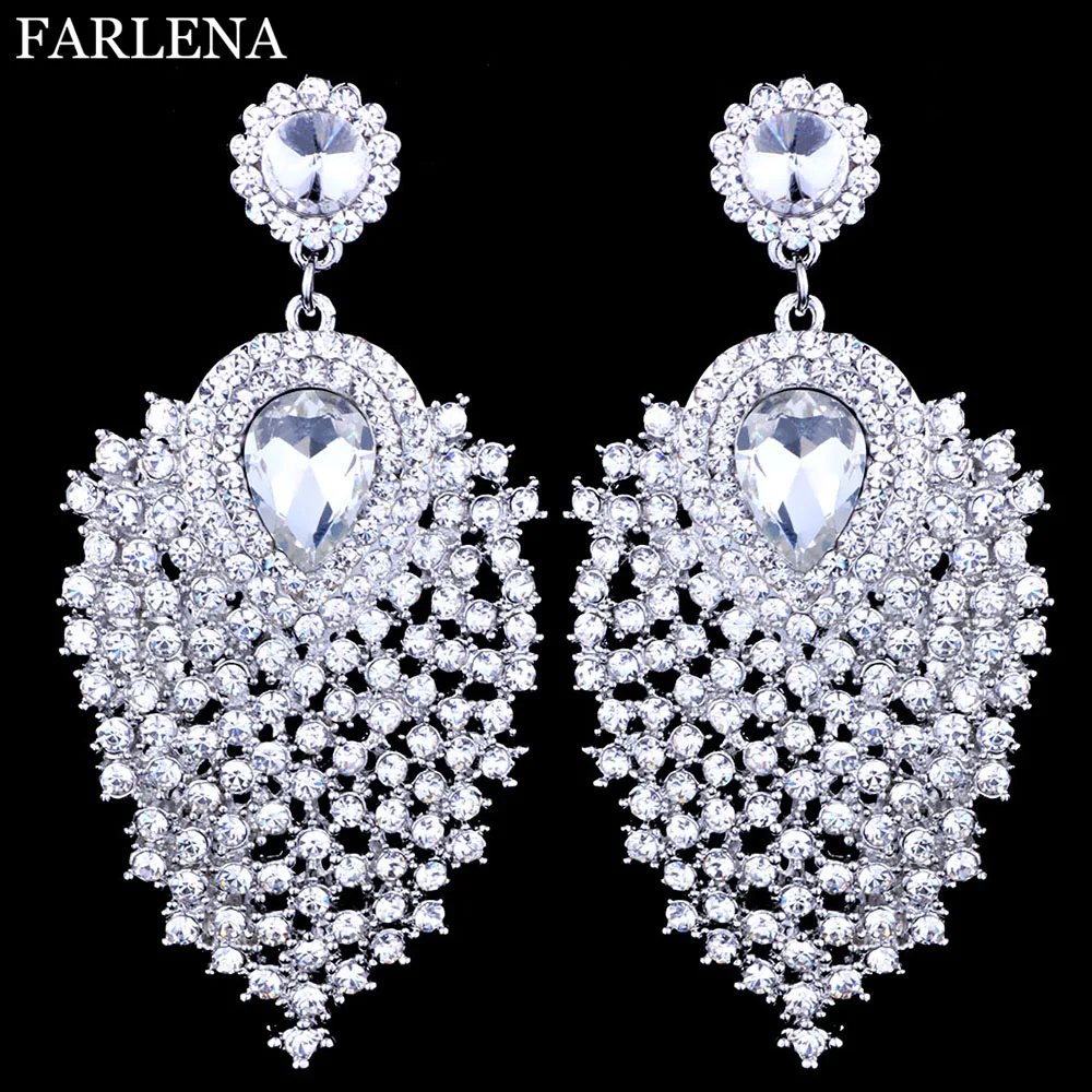 FARLENA Fashion Wedding Jewelry Silver Color 8-shaped Crystal Earrings Long Earrings for Women 2018 Party Dress Accessory Gift
FARLENA Fashion Wedding Jewelry Silver Color 8-shaped Crystal Earrings Long Earrings for Women 2018 Party Dress Accessory Gift