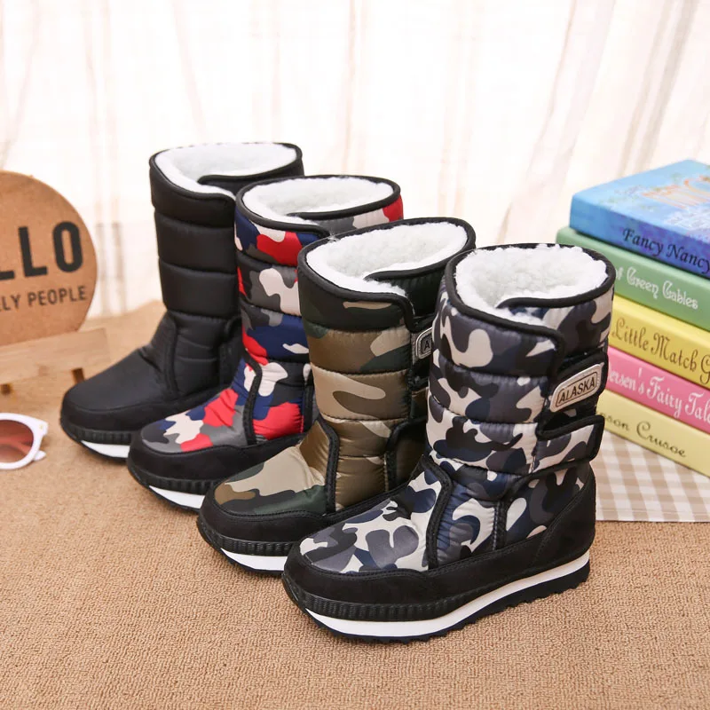 Comfortable soft thick warm children's snow boots suitable for 4-12 year old boys and girls camouflage pattern winter shoes
Comfortable soft thick warm children's snow boots suitable for 4-12 year old boys and girls camouflage pattern winter shoes