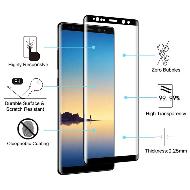 3D-Full-Cover-Tempered-glass-For-Samsung-Galaxy-Note-8-Screen-Protector-For-Galaxy-S8-plus - -