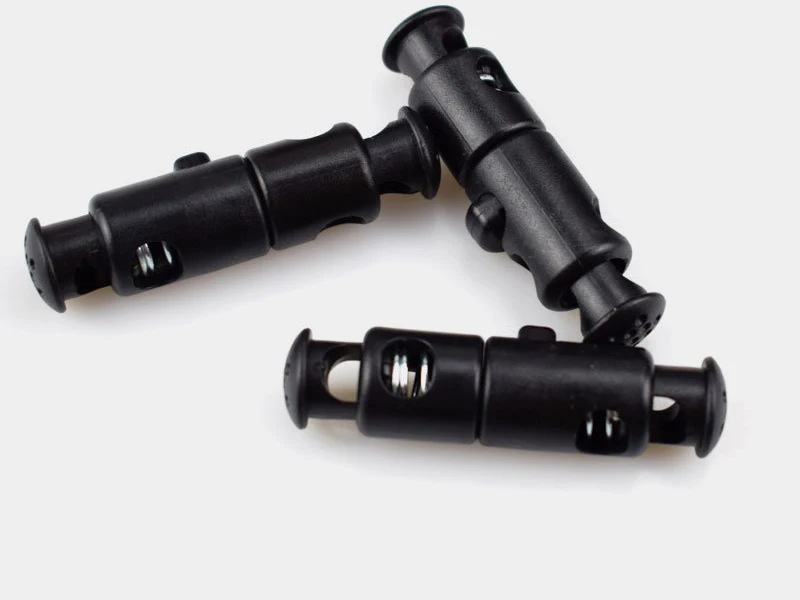 2021 Spring Plastic Cord Lock Stopper 2 Hole Toggle Rope Lock Clips