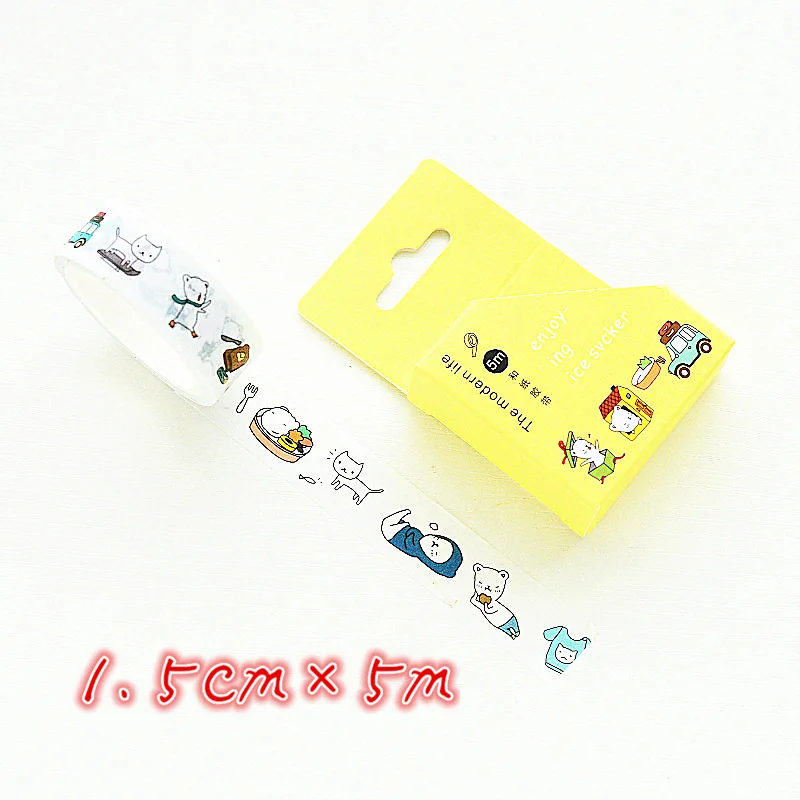 1pcs Bear Kapoor 15mm X 5m Lotkawaii Flower Food Animals Decorative Washi Tape DIY Scrapbooking Masking School Office Supply
1pcs Bear Kapoor 15mm X 5m Lotkawaii Flower Food Animals Decorative Washi Tape DIY Scrapbooking Masking School Office Supply