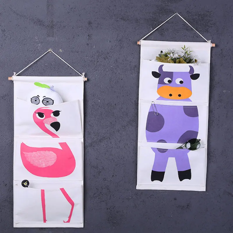 Fabric Hanging Storage Bag Cartoon Animals Linen Cotton Wall Door Closet 3 Pockets Storage Bag Organizer For Bathroom Bedroom
Fabric Hanging Storage Bag Cartoon Animals Linen Cotton Wall Door Closet 3 Pockets Storage Bag Organizer For Bathroom Bedroom