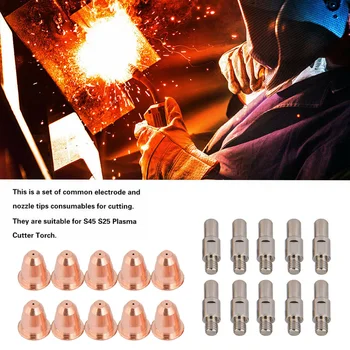 10PCS PR0110 Electrode+10pcs PD0116-08 Nozzles for S25 S45 Plasma Cutter With High quality
10PCS PR0110 Electrode+10pcs PD0116-08 Nozzles for S25 S45 Plasma Cutter With High quality
