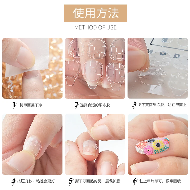 Environmentally friendly transparent invisible nail film adhesive double-sided Nail Sticker
Environmentally friendly transparent invisible nail film adhesive double-sided Nail Sticker