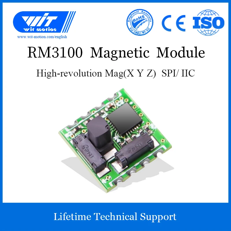 WitMotion RM3100 Military-grade Magnet Field Sensor,High-Precision Magnetometer,Digital Electronic Compass for Arduinos and More
WitMotion RM3100 Military-grade Magnet Field Sensor,High-Precision Magnetometer,Digital Electronic Compass for Arduinos and More