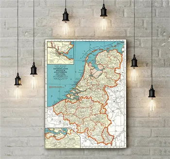 1940 Antique Netherlands Map Vintage Canvas Print Poster Wall Art Sticker Cafe Bar Home Exquisite Design Decor
1940 Antique Netherlands Map Vintage Canvas Print Poster Wall Art Sticker Cafe Bar Home Exquisite Design Decor