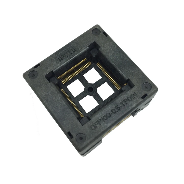 TQFP100 FQFP100 LQFP100 Burn in Socket OTQ-100-0.5-09 Pin Pitch 0.5mm IC Body Size 14x14mm Open Top Test Adapter
TQFP100 FQFP100 LQFP100 Burn in Socket OTQ-100-0.5-09 Pin Pitch 0.5mm IC Body Size 14x14mm Open Top Test Adapter