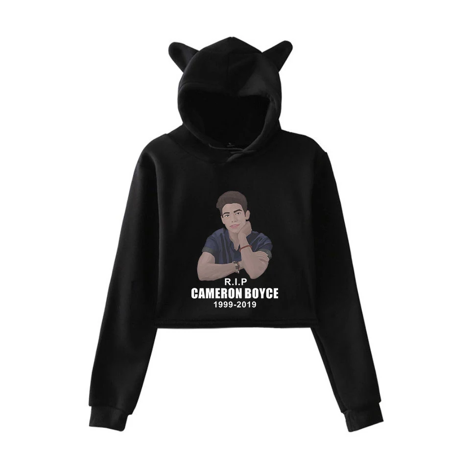 2019 Cameron Boyce Печатный автомобиль уха Толстовка Kawaii Avantgarde сохраняет тепло Модные