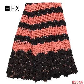 HFX African Lace Fabric 2019 Coral/Black High Quality X2046 Embroidered Wedding Dress Guipure Lace Nigeria Cord Lace Fabric
HFX African Lace Fabric 2019 Coral/Black High Quality X2046 Embroidered Wedding Dress Guipure Lace Nigeria Cord Lace Fabric