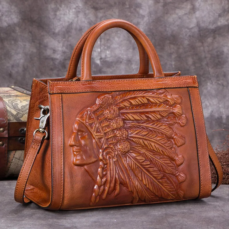 Retro Women handbag handmade genuine leather female first layer leather Messenger bag Vintage Embossed pattern shoulder bags
Retro Women handbag handmade genuine leather female first layer leather Messenger bag Vintage Embossed pattern shoulder bags