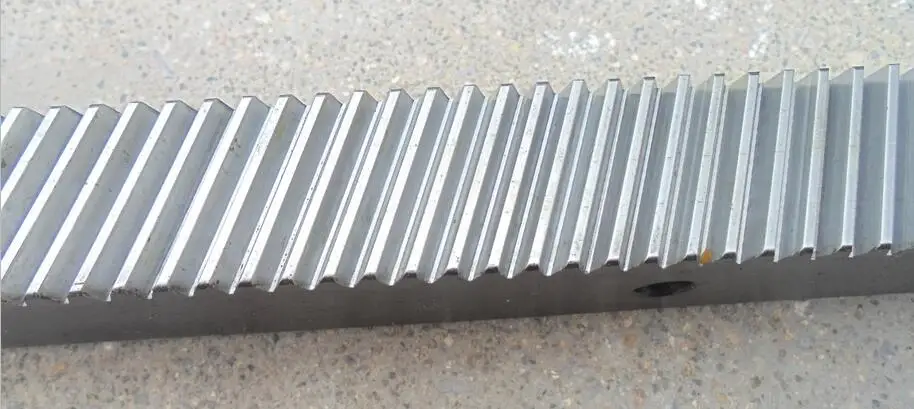 1.25mod harden cnc rack helical rack spur rack 22*25*1400mm Oblique teeth spur gear right helical rack 
1.25mod harden cnc rack helical rack spur rack 22*25*1400mm Oblique teeth spur gear right helical rack