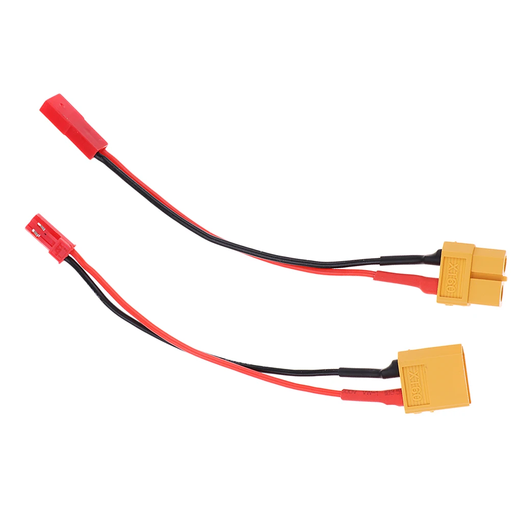 1 Pair XT60 to JST Plug Connector with 13.3cm Cable Wire 22AWG Male/Female
