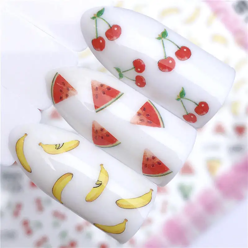 ZKO Watermelon / Banana / Strawberry / Cherry 3D Sticker Tips Shiny Decoration DIY Stencil Rainbow Color Manicure
ZKO Watermelon / Banana / Strawberry / Cherry 3D Sticker Tips Shiny Decoration DIY Stencil Rainbow Color Manicure