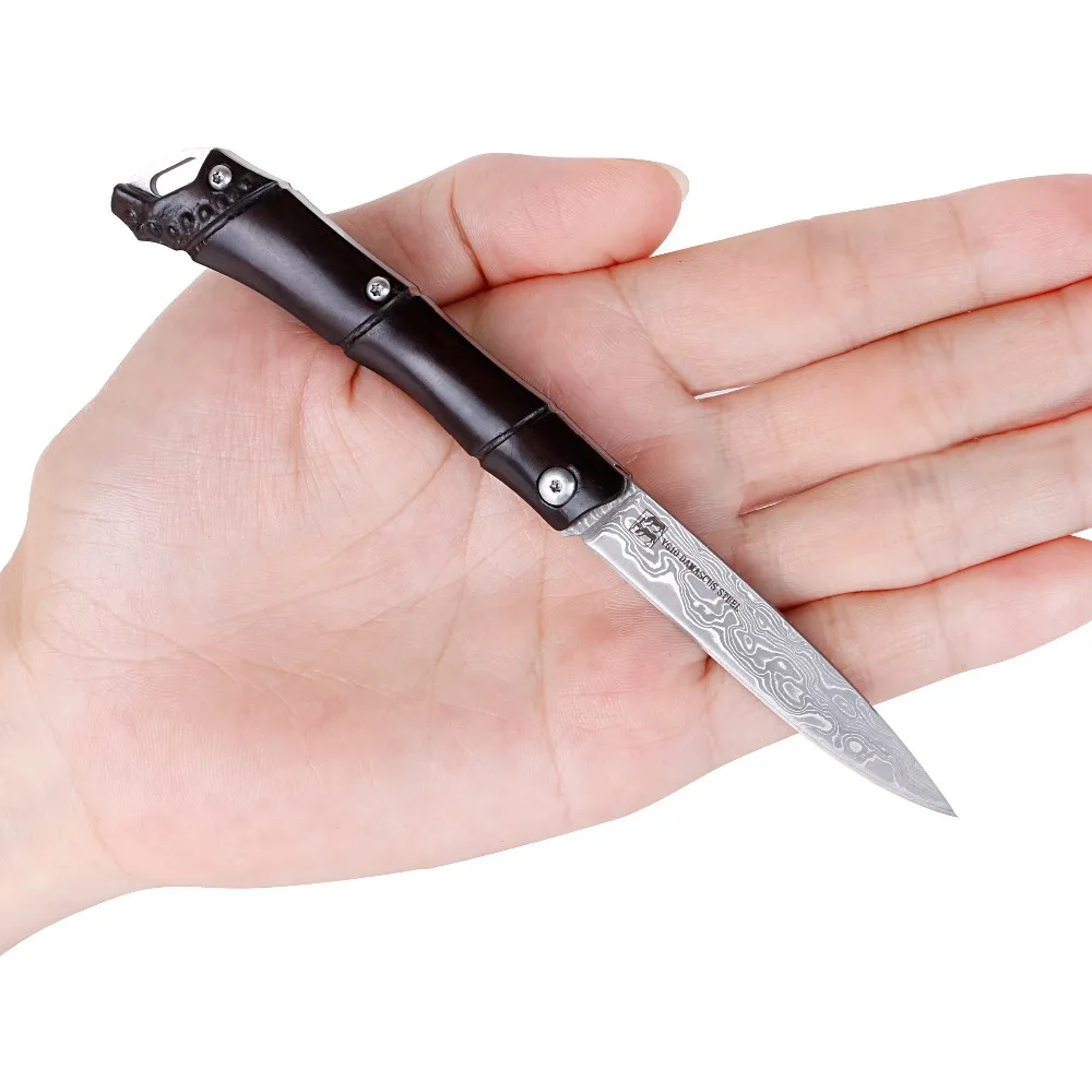 JohnnyJamie Brand UK PEN1 Pocket Knife Folding Blade VG10 Damascus Steel with Black Ebony Wood Handle Carving Mini EDC Knifes
JohnnyJamie Brand UK PEN1 Pocket Knife Folding Blade VG10 Damascus Steel with Black Ebony Wood Handle Carving Mini EDC Knifes
