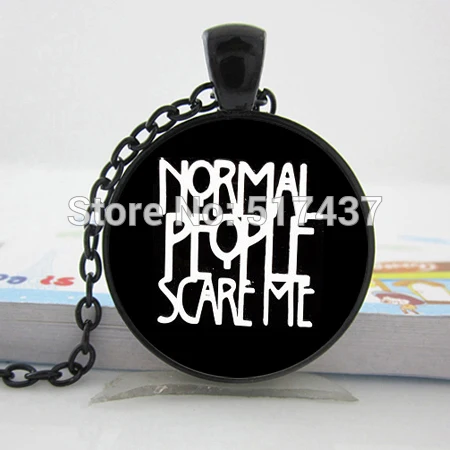 3 pcs1pc Wholesale Fashion Round Glass Necklace Quote Necklaces Pendant Normal people scare me Glass Cabochon Dome Jewelry
3 pcs1pc Wholesale Fashion Round Glass Necklace Quote Necklaces Pendant Normal people scare me Glass Cabochon Dome Jewelry