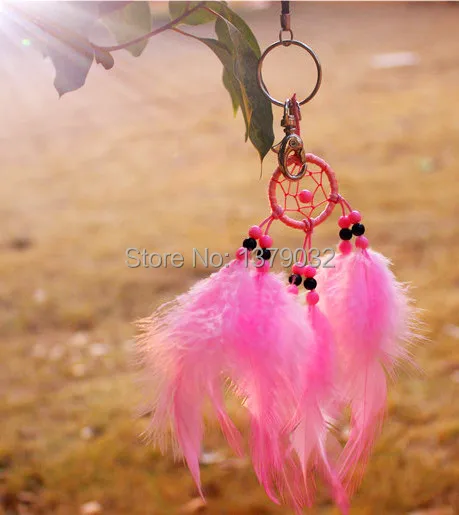 New fashion originality Hot pink Feather pearl Dreamcatcher Wind Chimes Indian Style Pendant Dream Catcher key ring Gift
New fashion originality Hot pink Feather pearl Dreamcatcher Wind Chimes Indian Style Pendant Dream Catcher key ring Gift