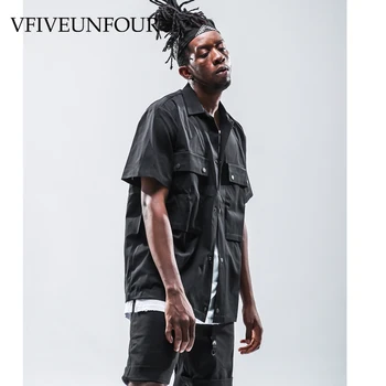 VFIVEUNFOUR Summer Mens Short Sleeve Shirts Oversize Hip hop Loose Shirts Streetwear hot selling Fashion black Shirts
VFIVEUNFOUR Summer Mens Short Sleeve Shirts Oversize Hip hop Loose Shirts Streetwear hot selling Fashion black Shirts