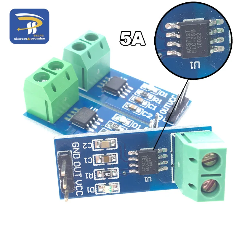 Модуль датчика тока Холла ACS712 для Arduino плата обнаружения постоянного и