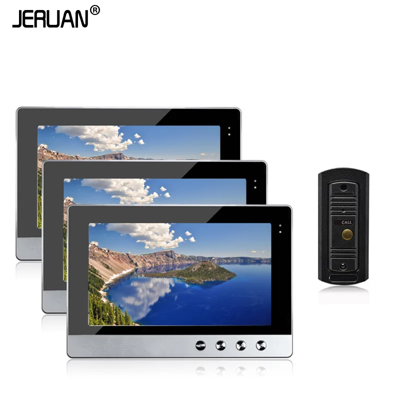 JERUAN Home Security Wired 10" Color Video Door Phone Intercom System IR Kit Camera +3 Monitors + 1 Outdoor In Stock
JERUAN Home Security Wired 10" Color Video Door Phone Intercom System IR Kit Camera +3 Monitors + 1 Outdoor In Stock