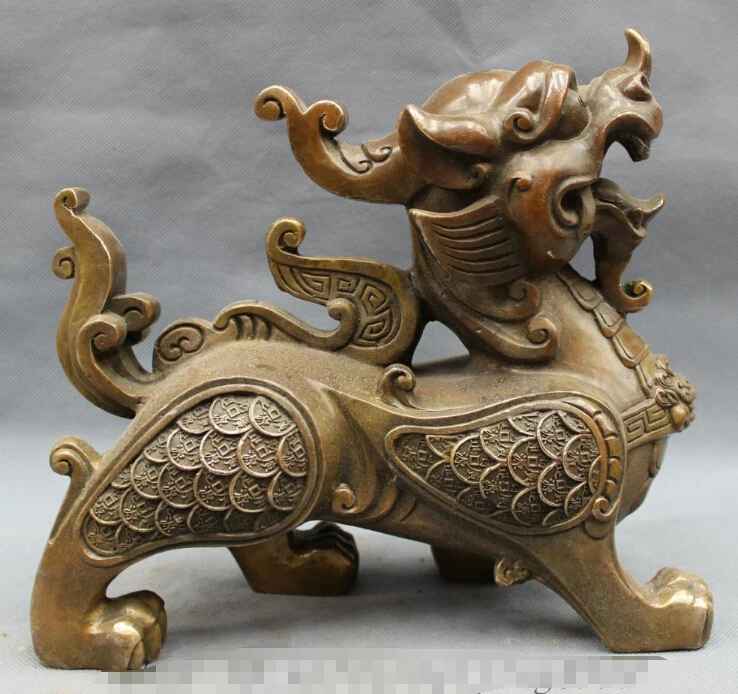 10" Chinese Bronze Copper Folk Wealth Coin PiXiu Unicorn Statue Dragon Sculpture
10" Chinese Bronze Copper Folk Wealth Coin PiXiu Unicorn Statue Dragon Sculpture