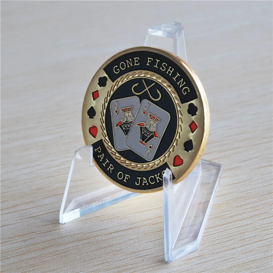 PAIR OF JACKS Gone Fishing Poker Card Guard Protector Metal Token Coin JJ collecting coins, 1/3/5/10PCS/LOT
PAIR OF JACKS Gone Fishing Poker Card Guard Protector Metal Token Coin JJ collecting coins, 1/3/5/10PCS/LOT