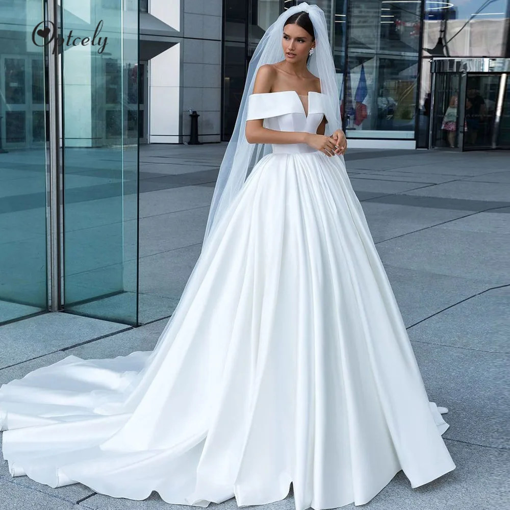 Optcely Elegant Boat Neck White A-Line Wedding Dresses 2019 Quality Simple Sweep Train Princess Bridal Gown Hot Sale Ball Gowns
Optcely Elegant Boat Neck White A-Line Wedding Dresses 2019 Quality Simple Sweep Train Princess Bridal Gown Hot Sale Ball Gowns