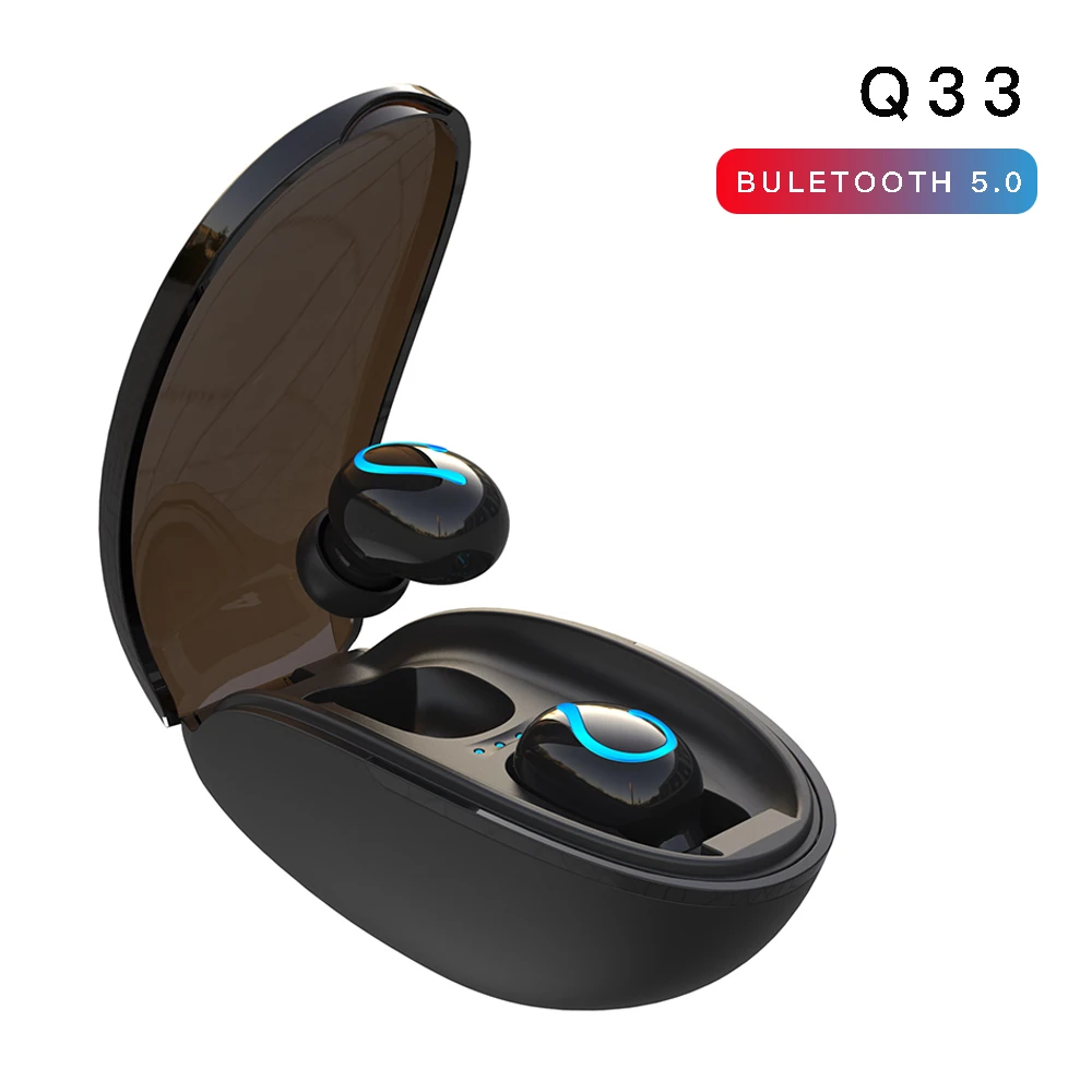 TWS Q33 Wireless Earphones V5.0 Bluetooth Earphone Wireless Earbuds 3D Stereo Sports Headset with charging box For Huawei Phone
TWS Q33 Wireless Earphones V5.0 Bluetooth Earphone Wireless Earbuds 3D Stereo Sports Headset with charging box For Huawei Phone