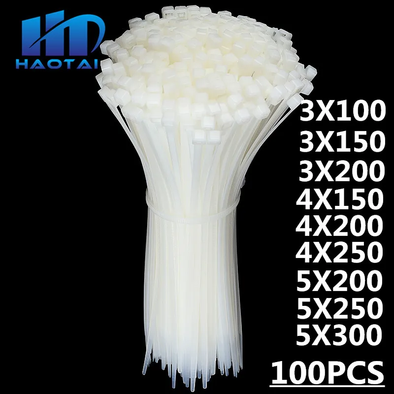Self-Locking Plastic Nylon Wire Cable Zip Ties 100pcs White Cable Ties Fasten Loop Cable Various specifications
Self-Locking Plastic Nylon Wire Cable Zip Ties 100pcs White Cable Ties Fasten Loop Cable Various specifications