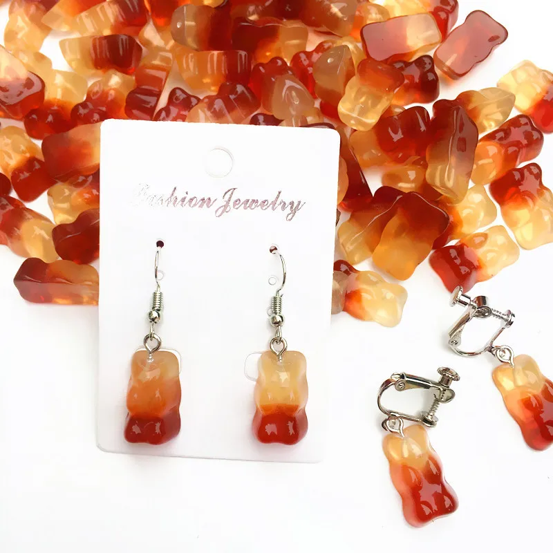 New Arrival Creative Cute Transparent Bear Drop Earrings For Women Girls Gummy Candy Color Resin Dangle Earring Funny Jewelry
New Arrival Creative Cute Transparent Bear Drop Earrings For Women Girls Gummy Candy Color Resin Dangle Earring Funny Jewelry