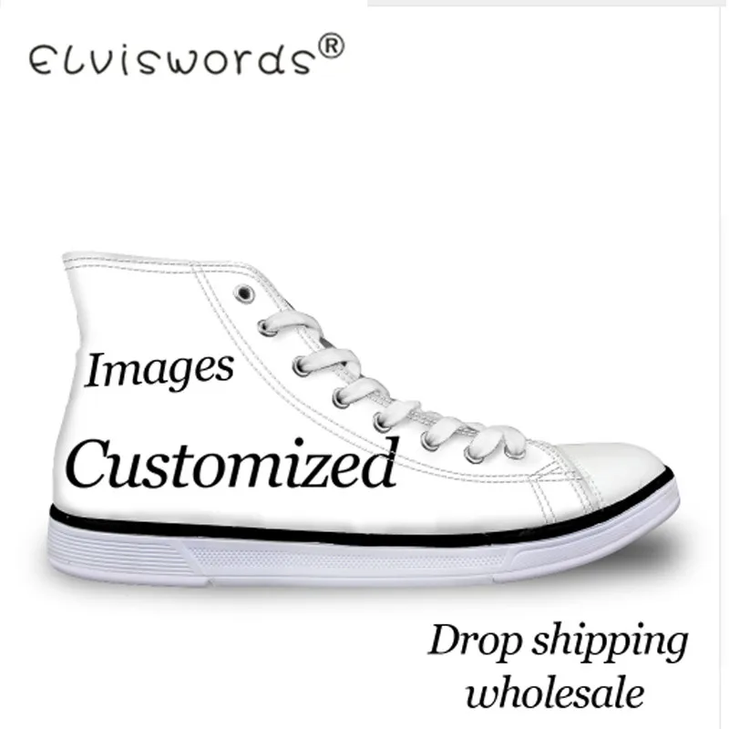 ELVISWORDS Custom Images or Logo Women High Top Canvas Shoes Classis Lace-up Vulcanized Shoes Fashion Students Girls Flat Shoes
ELVISWORDS Custom Images or Logo Women High Top Canvas Shoes Classis Lace-up Vulcanized Shoes Fashion Students Girls Flat Shoes