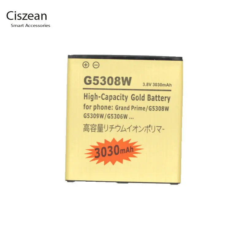 1x 3030mAh Replacement Gold Battery For Samsung Galaxy Grand Prime G530F G531F G530H G5308W J5 (2015) J500F On5 j3 (2016) J320
1x 3030mAh Replacement Gold Battery For Samsung Galaxy Grand Prime G530F G531F G530H G5308W J5 (2015) J500F On5 j3 (2016) J320