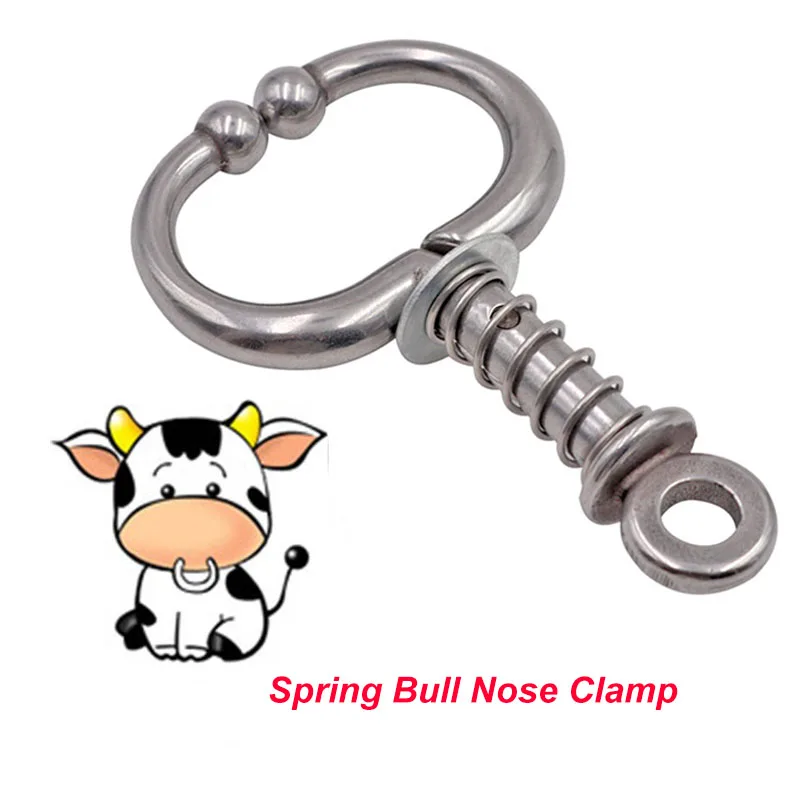 Livestock Cattle Stainless steel Bull Spring Nose Clamp Cow Nose Plier Farm Animal Cattle Horse Feeding Equipment
Livestock Cattle Stainless steel Bull Spring Nose Clamp Cow Nose Plier Farm Animal Cattle Horse Feeding Equipment