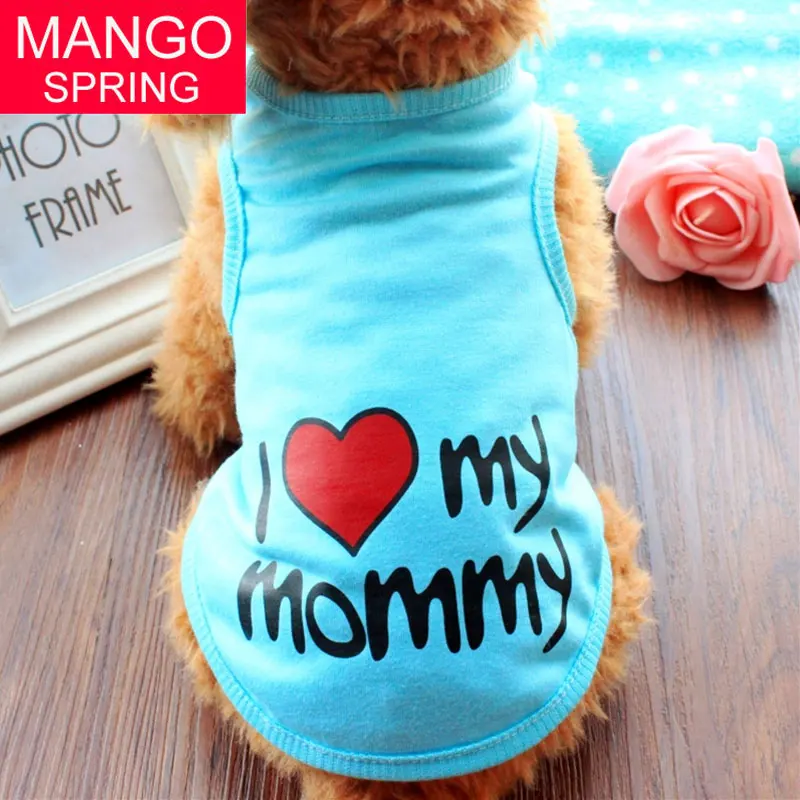 Spring&Summer Dog Clothes I LOVE MY MOMMY Chihuahua Dog T-Shirt Cute Pet Cat Vests Puppy Dog Vest Clothes
Spring&Summer Dog Clothes I LOVE MY MOMMY Chihuahua Dog T-Shirt Cute Pet Cat Vests Puppy Dog Vest Clothes