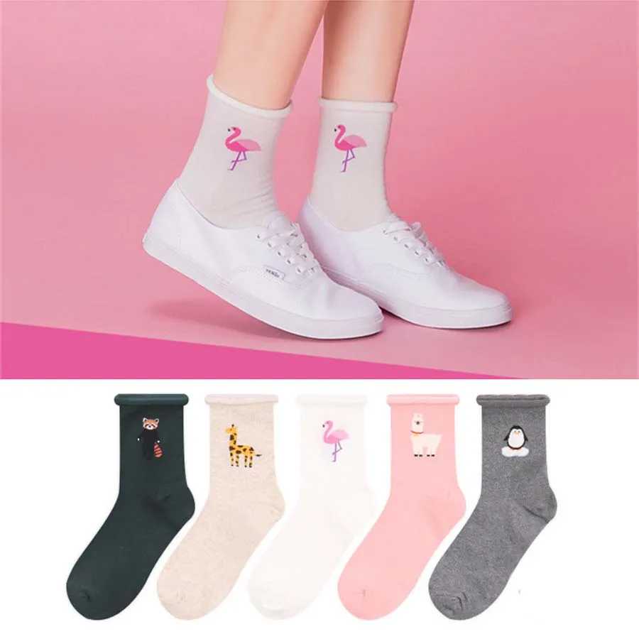 Japanese Cute Flamingos Funny Socks Print Sheep/Penguin Edge Socks Women Animal Harajuku Meias Calcetines Mujer Divertidos Sox
Japanese Cute Flamingos Funny Socks Print Sheep/Penguin Edge Socks Women Animal Harajuku Meias Calcetines Mujer Divertidos Sox