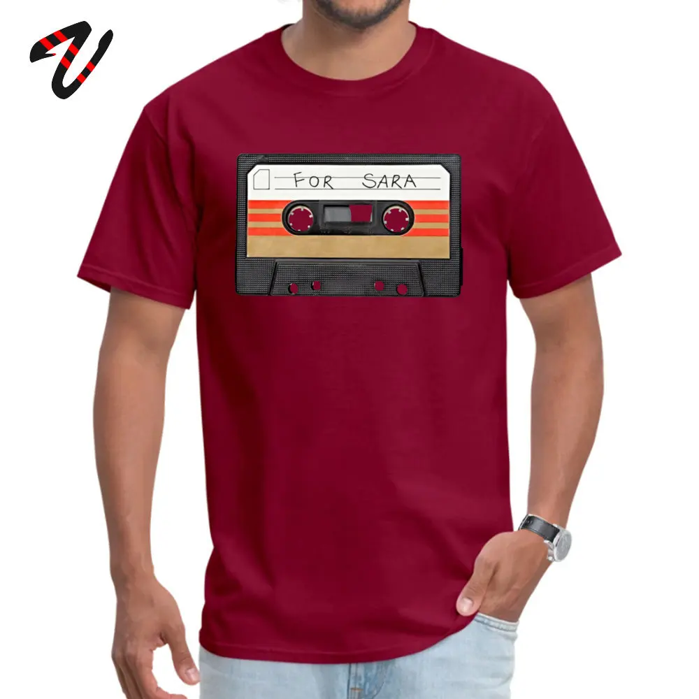for sara O Neck T Shirts Summer Tees Short Sleeve 2019 Fashion 100% Cotton Personalized Tshirts Fitness Tight Mens for sara 9876 maroon