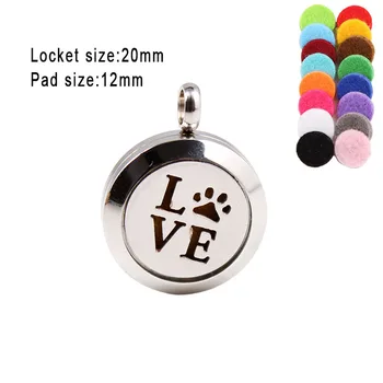 20mm Love Dog Paw Silver Round Screw Stainless Steel Perfume Diffuser Locket Pendant Necklace With Mixed Colors Pad Free
20mm Love Dog Paw Silver Round Screw Stainless Steel Perfume Diffuser Locket Pendant Necklace With Mixed Colors Pad Free