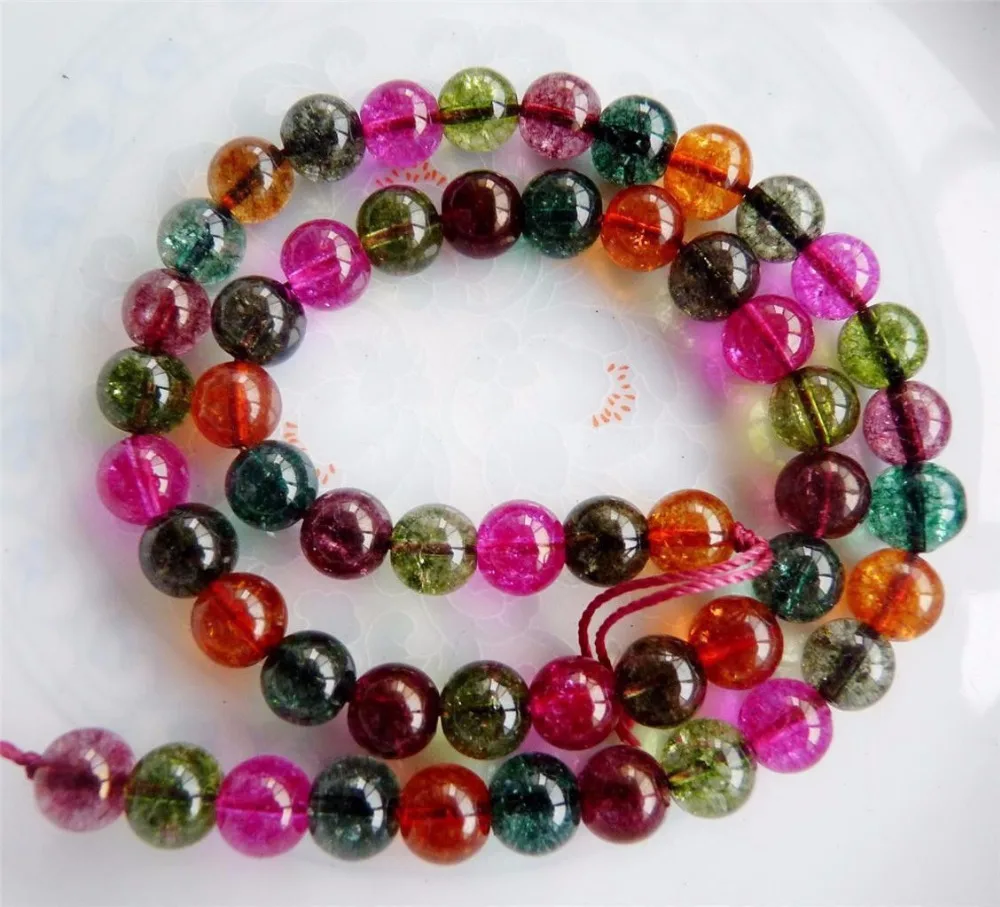 New Jewelry HOT! 8mm Multicolored Round Tourmaline Loose Beads 15"Wholesale And Retail
New Jewelry HOT! 8mm Multicolored Round Tourmaline Loose Beads 15"Wholesale And Retail