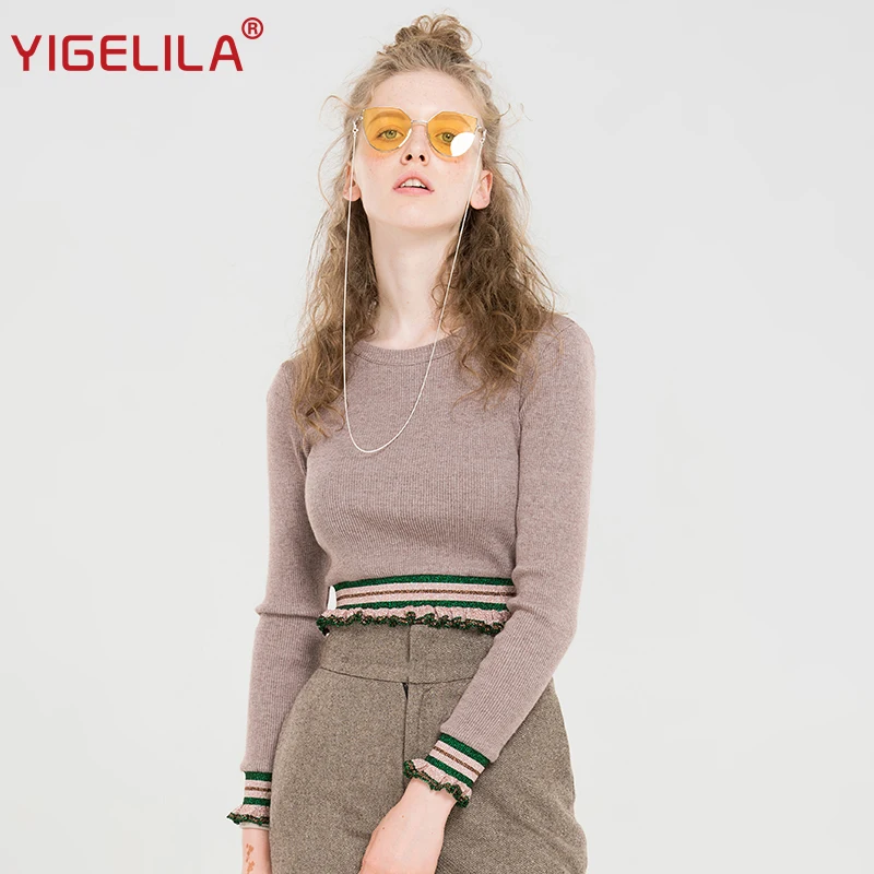 YIGELILA 2019 Latest Autumn Women Fashion Casual O-neck Full Sleeve Slim Short Knitted Shirt Pullover 7576
YIGELILA 2019 Latest Autumn Women Fashion Casual O-neck Full Sleeve Slim Short Knitted Shirt Pullover 7576