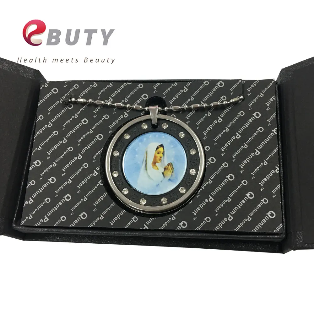 EBUTY Negative Ions Pendant Maria Design Quantum Pendants with Card & Gift Box Stainless Steel Chain 10pcs/lot
EBUTY Negative Ions Pendant Maria Design Quantum Pendants with Card & Gift Box Stainless Steel Chain 10pcs/lot