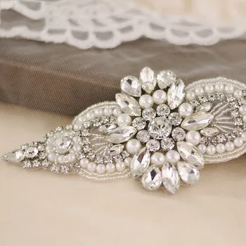 Silver/Rose Gold Handmade Wedding Bridal Applique Beaded Rhinestones Crystal Applique for DIY Dress Belt Headpiece Garters Bags
Silver/Rose Gold Handmade Wedding Bridal Applique Beaded Rhinestones Crystal Applique for DIY Dress Belt Headpiece Garters Bags