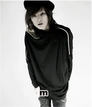 New Arrival Club Men Must Coquettish Unique Zipper Strapless Hip Hop Pure Color Long Sleeve T Shirt Man Bat Bottoming Shirt
New Arrival Club Men Must Coquettish Unique Zipper Strapless Hip Hop Pure Color Long Sleeve T Shirt Man Bat Bottoming Shirt