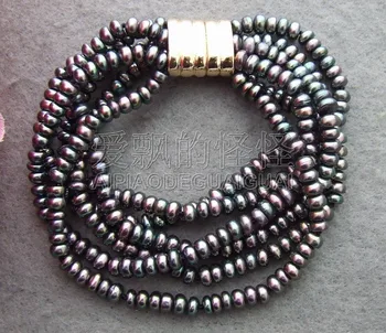 B130517 Beautiful! 6Strands Black Pearl Bracelet
B130517 Beautiful! 6Strands Black Pearl Bracelet